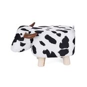 RRP £28.48 Avos-Deals-Global - Black & White Cow Shaped Footstool