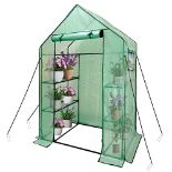 RRP £57.07 Grandhom Walk In Greenhouse With Shelves