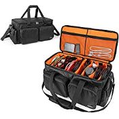 RRP £79.97 Trunab DJ Cable File Bag with Detachable Padded Bottom and Dividers