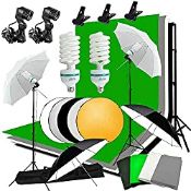 RRP £132.42 Abeststudio Photo Studio Continuous Lighting Kit 2x135W Bulb