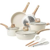 RRP £102.74 CAROTE Nonstick Pots and Pans Set