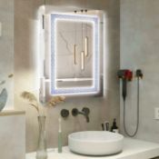 RRP £159.71 Janboe Bathroom Wall Cabinet with Mirror 50 70 cm