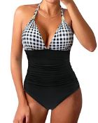 RRP £25.67 RXRXCOCO Women Tummy Control Bathing Suits for Women
