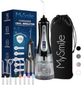 RRP £53.36 MySmile Powerful Cordless 350ML Water Flosser Portable