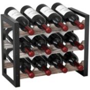 RRP £25.00 J JACKCUBE DESIGN Rustic Wine Rack Freestanding Floor