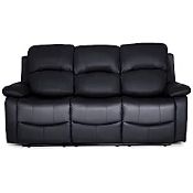 RRP £603.94 Bravich LUXURY Black Bonded Leather Manual Recliner