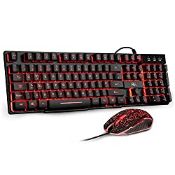 RRP £26.25 Rii RK108 Gaming Keyboard and Mouse Set