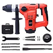 RRP £101.60 MPT 1500W Heavy Duty Rotary Hammer Drill