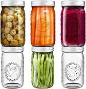 RRP £26.25 Tebery 32oz Clear Glass Jars