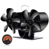RRP £49.91 SOPPY Wood Stove Fan Heat Powered