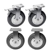 RRP £55.13 uyoyous 4 Pack Heavy Duty Caster Wheels 200mm Anti-Skid