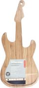 RRP £26.66 Kikkerland Bamboo Guitar Cutting Board, Beige, PM16