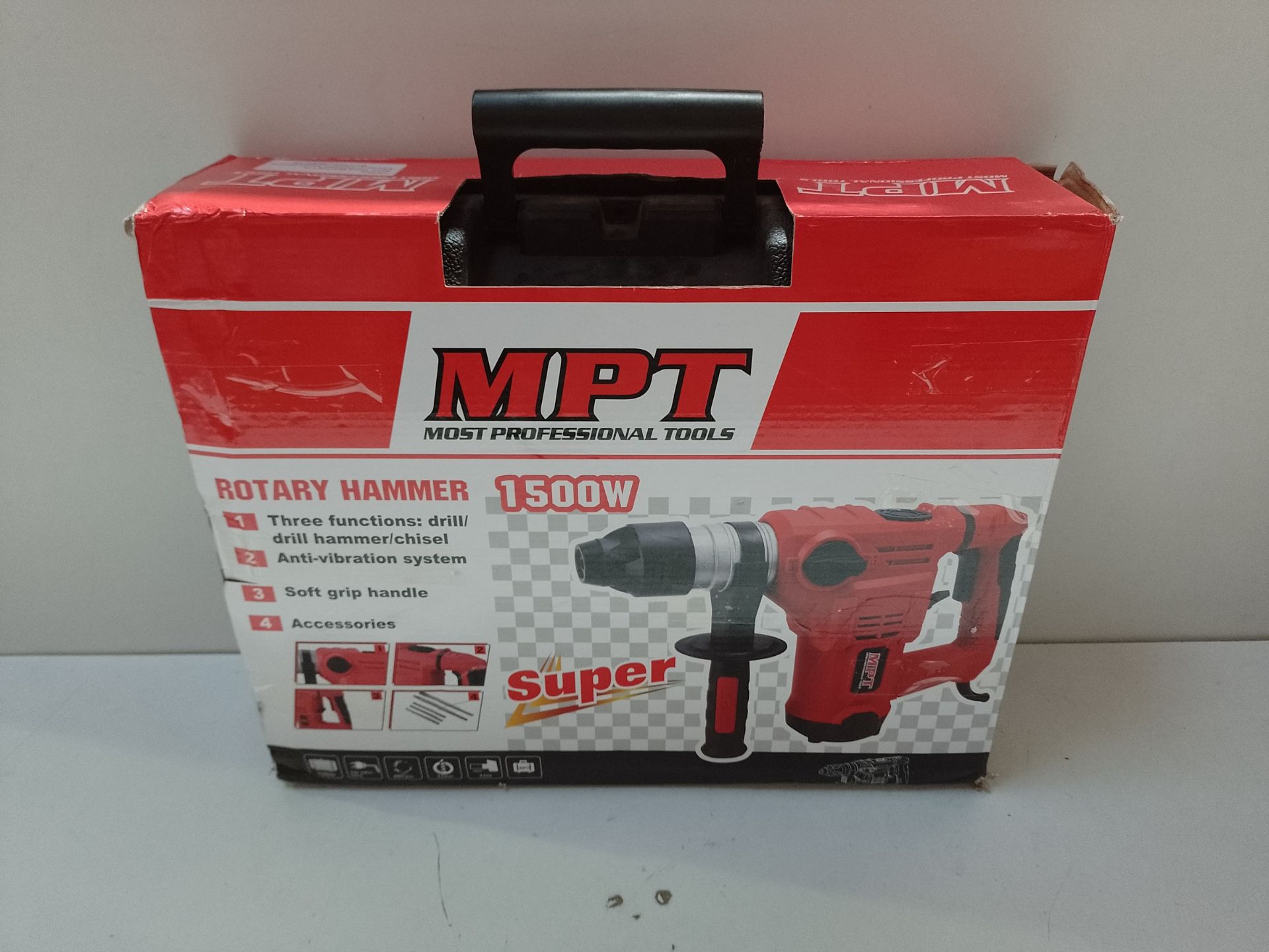 RRP £101.60 MPT 1500W Heavy Duty Rotary Hammer Drill - Image 2 of 2