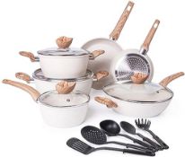 RRP £85.61 Non Stick Pots and Pans Set Induction Hob Pots