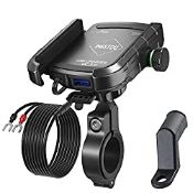 RRP £24.45 iMESTOU Motorcycle USB Phone Mount Charger Handlebar/Rear-View