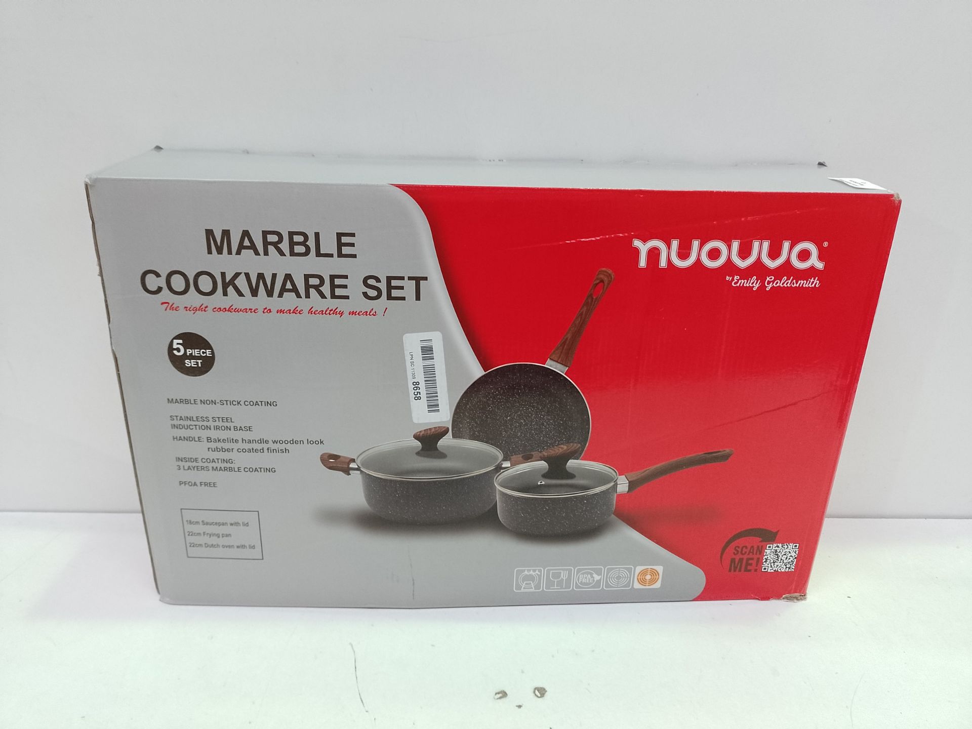 RRP £51.36 Non Stick Pots and Pans Set Induction Hob Pots - Image 2 of 2