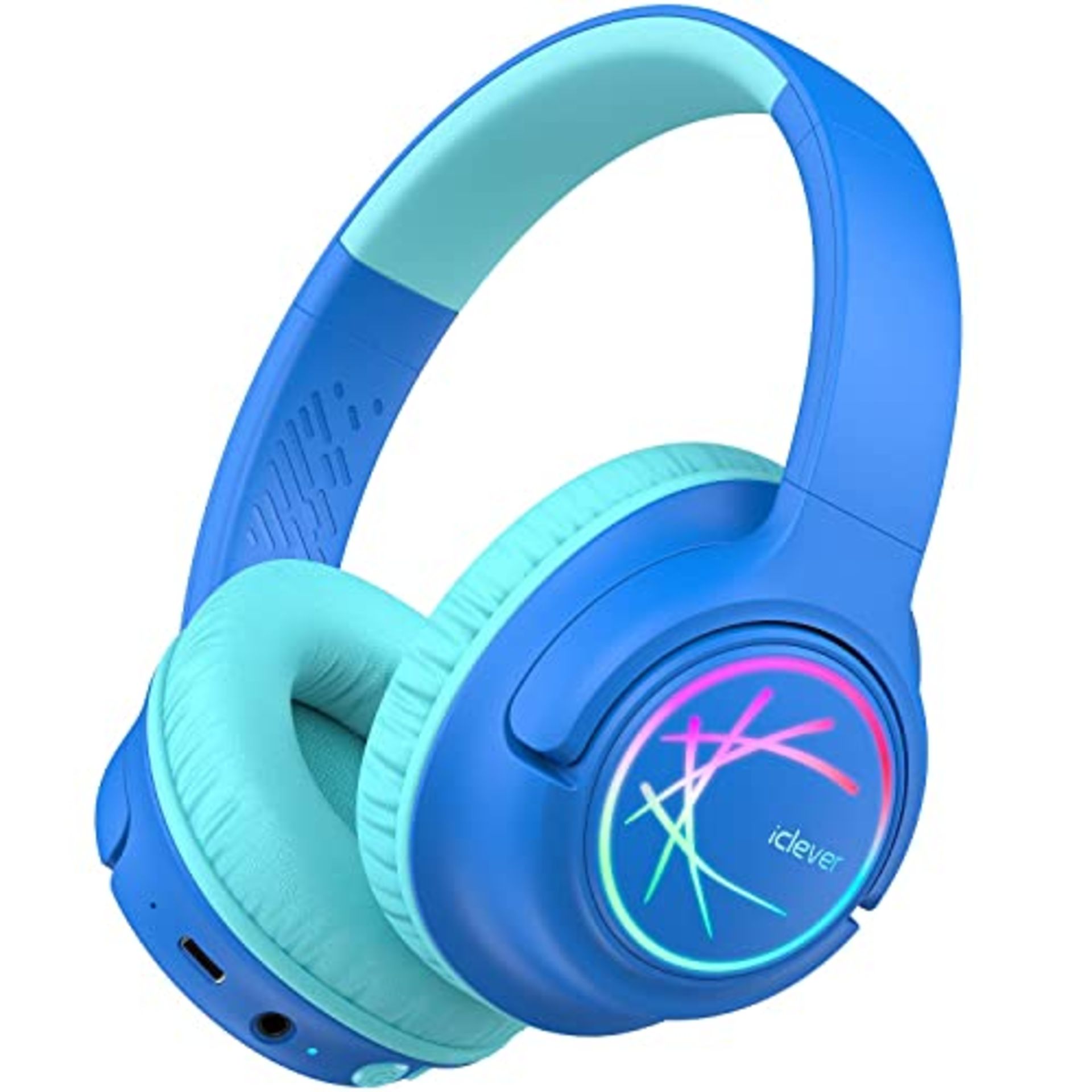RRP £19.65 iClever Kids Wireless Headphones with LED Lights