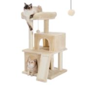 RRP £44.84 PETEPELA Cat Tree 91cm Cat Tower with Double Condos