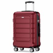 RRP £100.22 SHOWKOO Suitcase Medium 24-Inch Expandable PC+ABS Hard