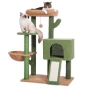 RRP £68.49 PETEPELA 104cm Cactus Cat Tree with Sisal Covered Scratching