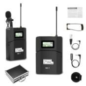RRP £79.54 6 Channels UHF Wireless Lavalier Microphone Photographic