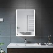 RRP £232.89 ELEGANT Bathroom Mirror Cabinets Stainless Steel Modern
