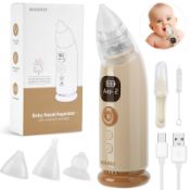 RRP £30.46 WADEO Upgraded Nasal Aspirator Baby with 3 Suction Levels