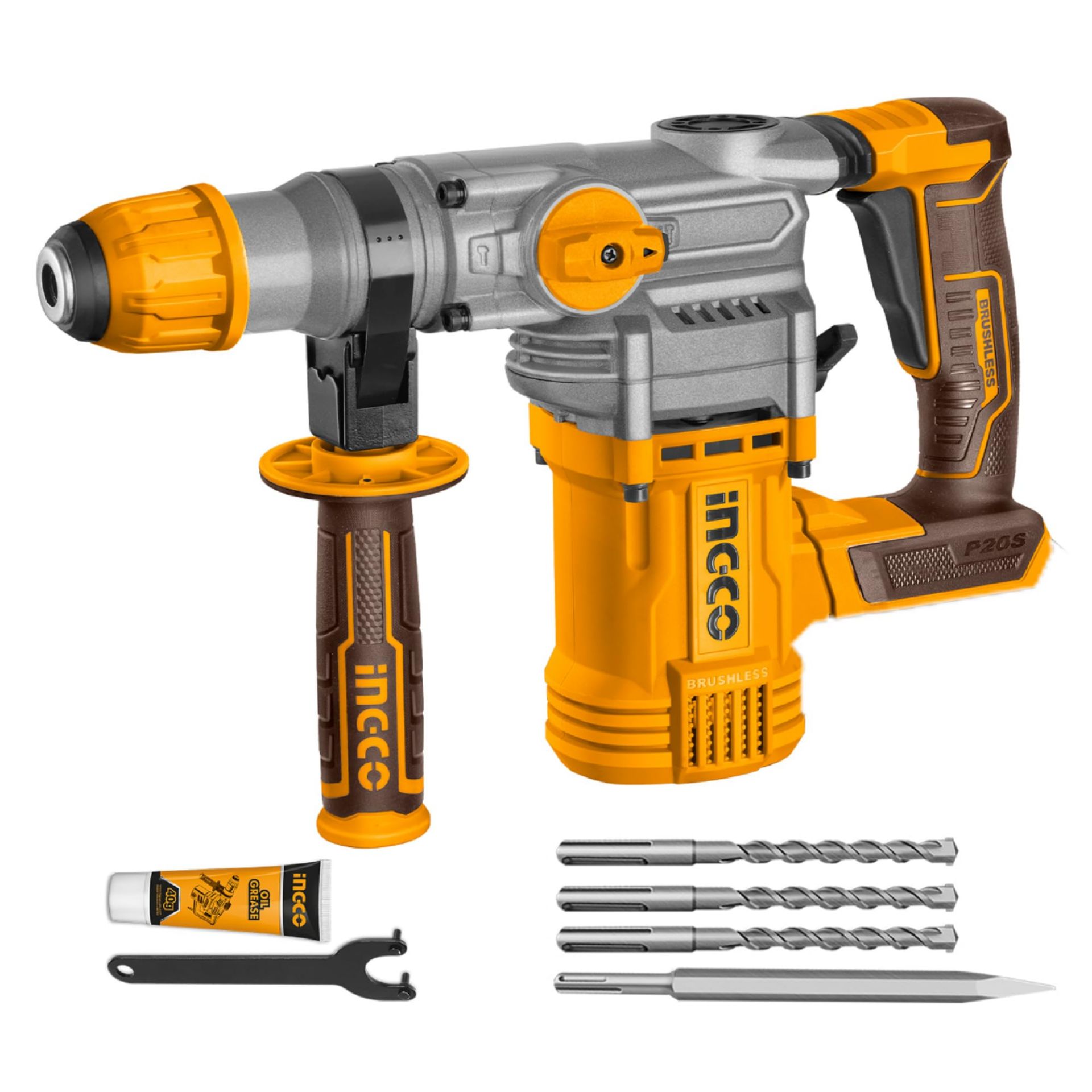 RRP £114.15 INGCO 20V Lithium-Ion Rotary Hammer with Brushless Motor