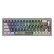 RRP £125.57 YUNZII Y68 65% Hot Swappable Wireless Mechanical Keyboard with RGB Backlight