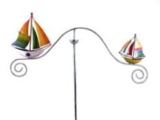 RRP £41.09 SK Style Metal Garden Wind Spinner, Balance Stake - Colour Sailing Ship Boats