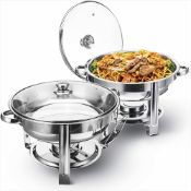 RRP £78.78 Vinod Stainless Steel Chafing Dish with Tempered Glass