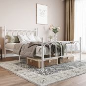 RRP £103.93 JURMERRY Double Metal Bed Frame Modern Style with Headboard