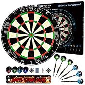 RRP £44.62 Dart Board Set Steel Dart Board Dartboard Set with