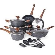 RRP £85.61 Non Stick Pots and Pans Set Induction Hob Pots
