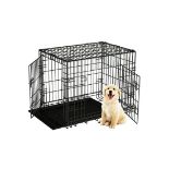 RRP £44.51 Collapsible Dog Crate Metal Wire Dog Kennel Indoor