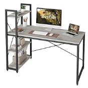 RRP £118.35 Bestier Computer Desk with Storage Shelves Writing
