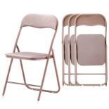 RRP £114.15 LeChamp Velvet Folding Chairs Indoor Fold Up Chair