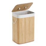 RRP £28.52 Mondeer Bamboo Laundry Basket Foldable Storage Hamper