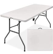 RRP £51.36 Nestling Camping Table Heavy Duty Plastic Outdoor Folding Picnic Table