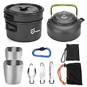 RRP £34.24 Odoland Camping Cookware Mess Kit for 2 People