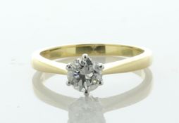 18ct Yellow Gold Single Stone Six Claw Set Diamond Ring 0.79 Carats - Valued By IDI £6,680.00 -