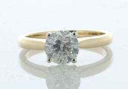 18ct Yellow Gold Single Stone Prong Set Diamond Ring 1.30 Carats - Valued By IDI £10,120.00 - A 1.30