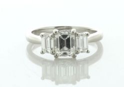 Platinum Three Stone Claw Set Diamond Ring (1.11) 1.91 Carats - Valued By GIE £77,010.00 - This