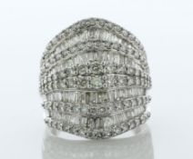 10ct Gold Semi Eternity Boat Diamond Ring 6.00 Carats - Valued By AGI £8,555.00 - A unique and eye