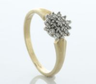 9ct Yellow Gold Diamond Ring 0.12 Carats - Valued By AGI £870.00 - A twist on the classic