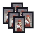 RRP £26.24 Metrekey 6x4 Glass Photo Frame Black Set of 6 Picture