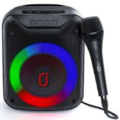 RRP £34.24 JYX D18 Karaoke Machine with Wired Microphone