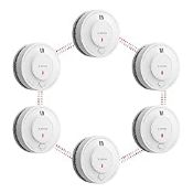 RRP £125.57 X-Sense Wireless Interlinked Smoke Alarm Detector with Sealed 10-Year Battery