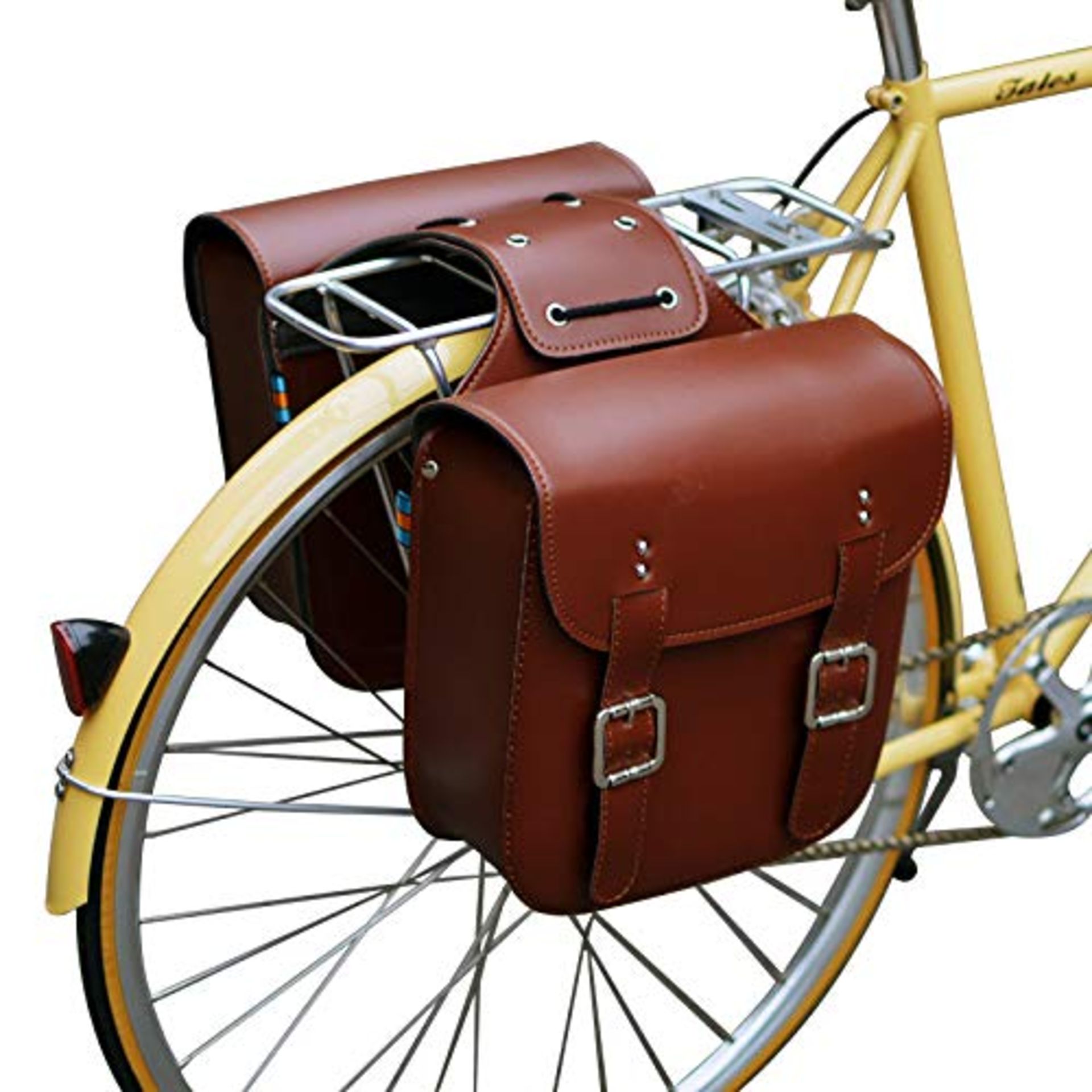 RRP £47.94 SENQI Retro Bicycle Rack Bag Leather Rear Rack Bike