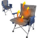 RRP £93.60 REDCAMP Oversized Folding Camping Chair with USB Winter Heated Seat Cushion